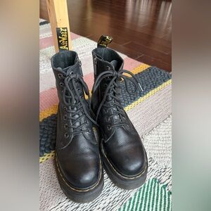 Dr.Martens Black Leather Lace-Up Boots
